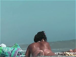 naturist beach flick presents fine looking bare honies