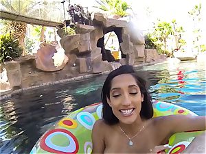 bathing suit sweetheart Chloe Amour romped after a dip in the pool