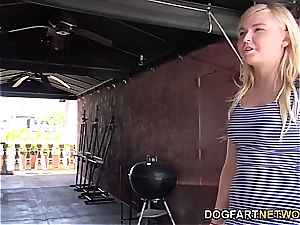 Melissa May Works On two black rods At A Glory fuck hole